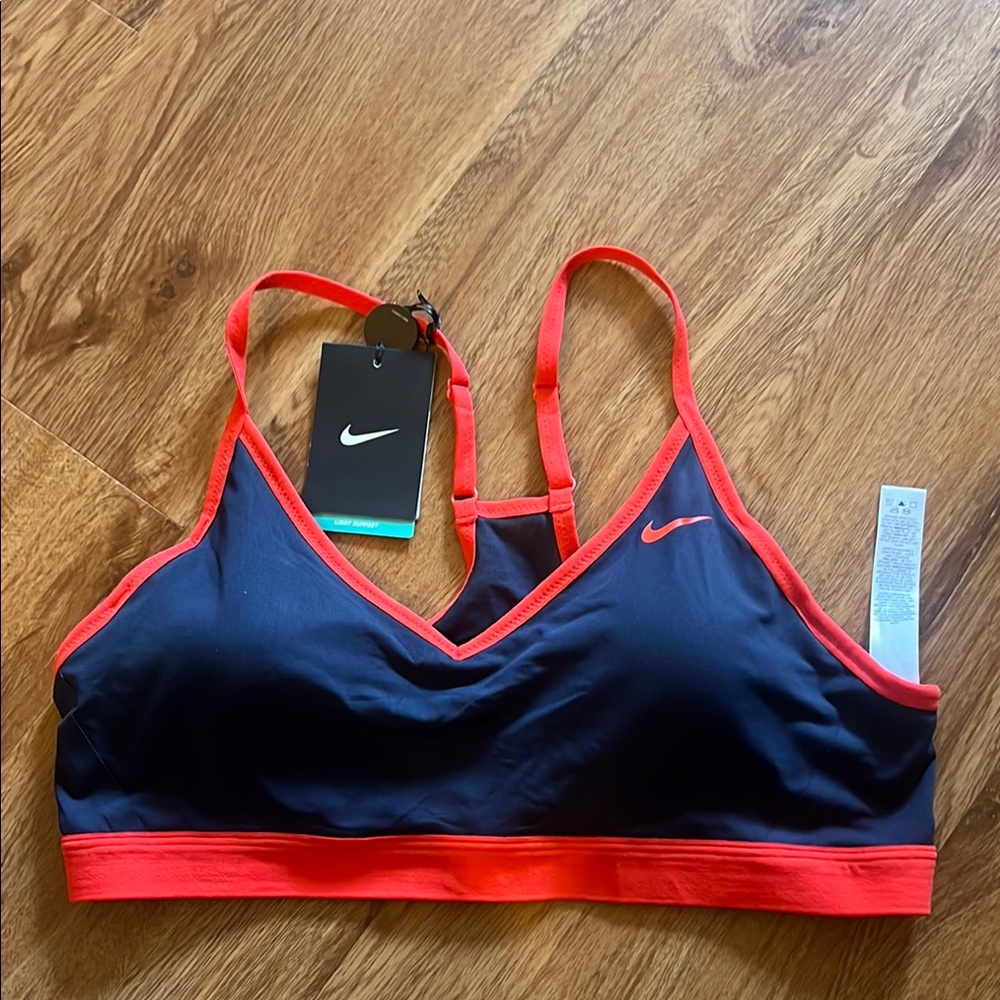 Nike Women's Blue  and Red Sports Bra